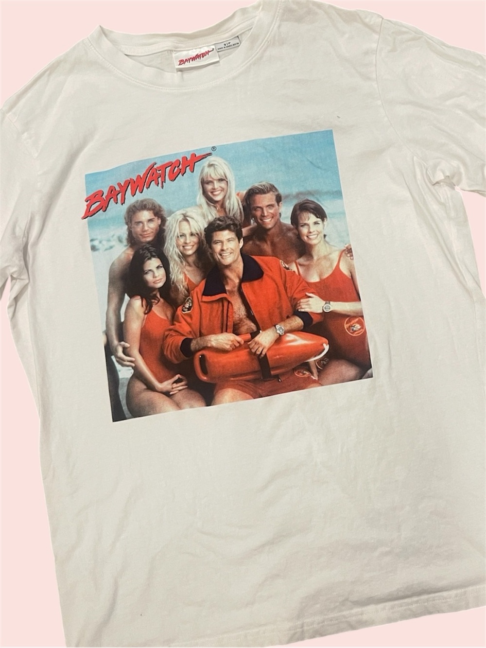 Official Baywatch Tee with Crew picture Vintage Y2K size small